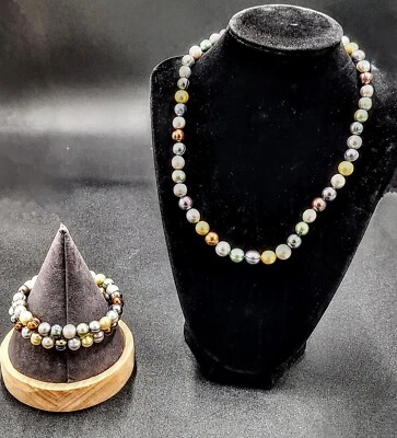 Honora Pearl Necklace Set With Bracelets - Image 1 of 4