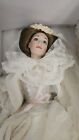 Vintage Victorian Bride Porcelain Doll By Lenox With Stand 1St In Series, Iob