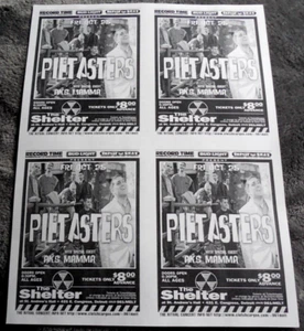 Pietasters Original Concert Flier Sheet Shelter Detroit MI 1996 - Picture 1 of 1