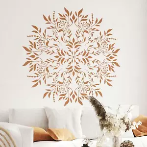 AURORE- Mandala Design Stencil- Mandala Stencil For Painting Wall, Floor and Fur - Picture 1 of 23