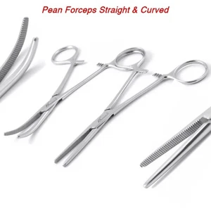 Hemostático Rochester Str & Cvd abrazadera de cacahuete pinzas de bloqueo arteria quirúrgica CE - Imagen 1 de 8