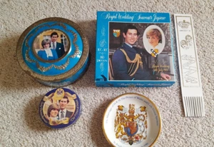 Royal Wedding Souvenirs 29 July 1981 Charles & Diana, Jigsaw, Bookmark, Tins, Di - Picture 1 of 13