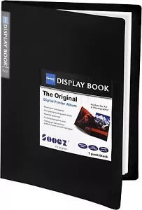 30-Pocket Binder with Plastic Sleeves 9x12 Heavy Duty Art Portfolio Folder Black - Picture 1 of 7