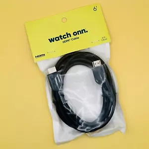 HDMI 6 ft Cable 4k Video By Watch Onn - Picture 1 of 5
