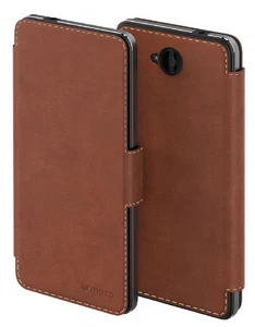 GENUINE MOZO NFC FLIP CASE COVER WALLET CARD HOLDER MICROSOFT LUMIA 650 - COGNAC - Picture 1 of 1