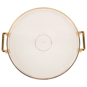 -edged Round Tray for Coffee Station Decorative Kitchen Counter - Picture 1 of 12