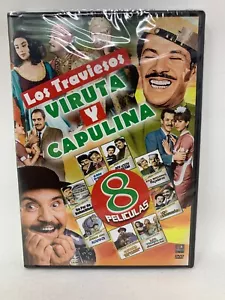 Los Traviesos Viruta Y Capulina DVD 8 PELICULAS Comedia New Sealed 8 Films - Imagen 1 de 2