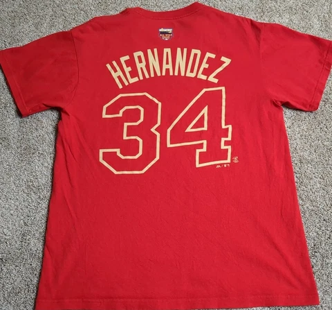 Felix Hernandez Seattle Mariners 2014 All Star Game Jersey T Shirt Red Medium Cover