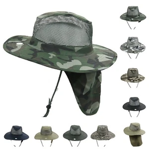 Bucket Hiking Fishing Safari Camping Outdoor Bonnie Neck Cover Top Mesh Unisex - Picture 1 of 36