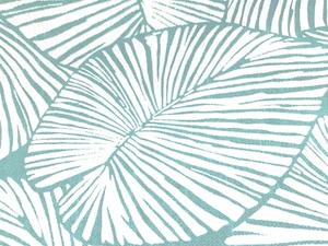 Richloom Outdoor Fabric Teal Palm Leaf 2 YARD Lot - Picture 1 of 5