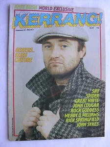 KERRANG Feb 23 1984 No 62 Genesis Spider Kate Bush John Cougar Wendy O Williams - Picture 1 of 4