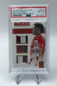 2019 Panini Encased KYLER MURRAY Triple-Mem Gold 14/25 PSA 8 - Bild 1 von 2