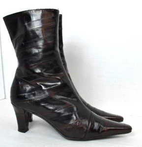 J. RENEE BRAUNE ECHT ELL LEDER STIEFEL GRÖSSE 7 M  - Bild 1 von 9