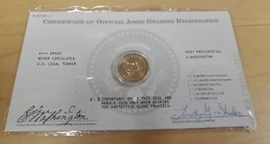 MONEDA PRESIDENCIAL DE WASHINGTON 2007 - CURSO LEGAL - NUNCA CIRCULÓ - ENCERRADA - Imagen 1 de 2