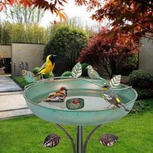 5 Prongs Base Bird Bath with Metal Stake, Garden Bird Bath for Outdoors Tall Bir - Picture 1 of 2