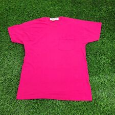 Vintage 80s FOL Classic Deep-Pink Pocket Shirt Womens L 19x26 Single-Stitch USA