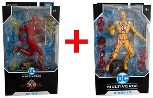 DC Multiverse Flash Reverse-Flash bewegliche Actionfiguren, 2er-Set, Sammelkarte - Picture 1 of 5