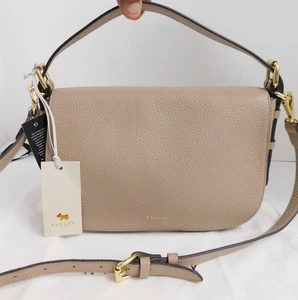 New Radley Grafton Street Beige Pebble Grain Leather Crossbody Bag NWT - Picture 1 of 7