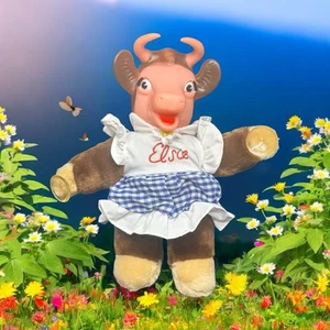 Peluche Steven Smith vintage Elsie la mucca peluche vinile viso finestra - Foto 1 di 22