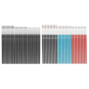 30x Tiny Detail Painting Brush Set Wooden Handle Nylon Bristles 3 Sizes Miniatur - Bild 1 von 19