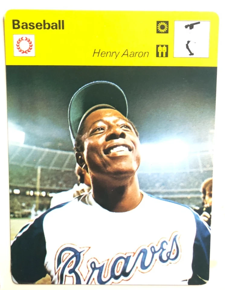 Cartão Sportscaster HANK AARON 1977 #03-16 ATLANTA BRAVES - Imagem 1 de 1
