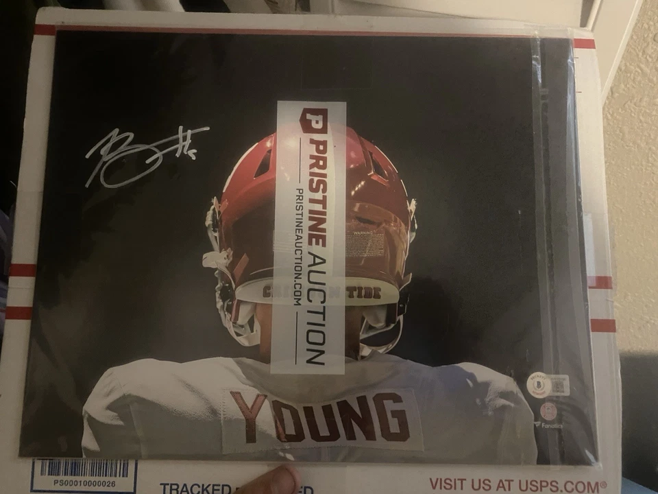 Foto firmada por Bryce Young 16x20 Alabama autografiada BGS BAS Beckett Heisman Foto 1 de 1