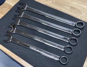 Snap-On Large 5pc Flank Drive Plus SAE Combination Wrenches SOEX Wrench Set - Bild 1 von 24