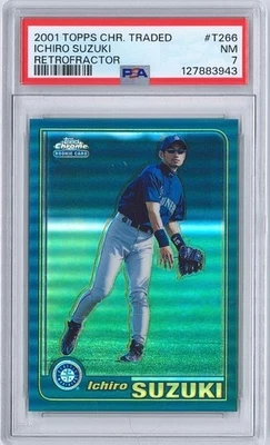 2001 Topps cromo comercializado - Ichiro Suzuki #T266 - retrofractor PSA 7 casi nuevo Foto 1 de 2