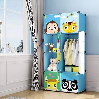 Armario para niños Cómoda para niños Lindo Bebé Portátil Armario Dormitorio Armario Paño... Foto 1 de 4