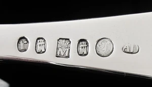 Mystery antiker Servierlöffel aus massivem Silber um 1800, tadelloser Zustand. - Bild 1 von 13