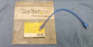 StarTech 1ft SuperSpeed USB 3.0 A Male to Micro B Male Cable – Blue USB3SAUB1 - Picture 1 of 2