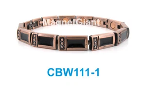 Schwarz - Damen Kupfer Glieder High Power Magnet Armband CBW111-1 - Bild 1 von 1
