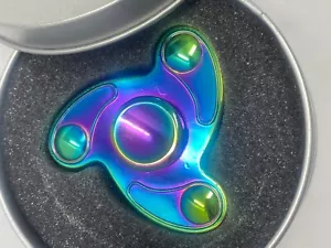 Nuevo Omega Ultimate Metal Calmante Spinner Juguete Acabado Suave Azul Verde Pesado - Imagen 1 de 5