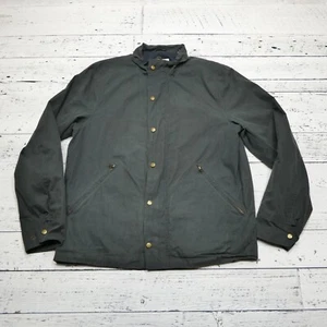 Jack Spade Jacket Mens Large Gray Wax Cotton Zip Up Button Overlay - Picture 1 of 9