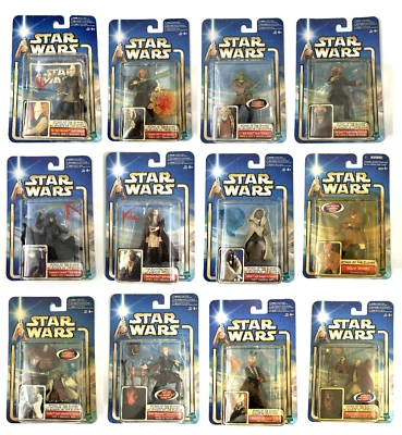 Star Wars Episode II, Jedi Knights and Masters, Lot of 12 Action Figures, Hasbro - Image 1 of 4