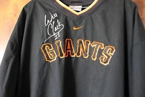Giacca Nike San Francisco Giants Will Clark autografo Tristar autentica - Foto 1 di 3
