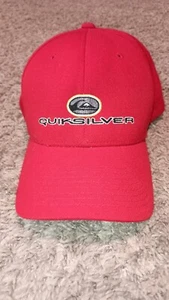 Men's Quiksilver Baseball Cap Hat Size L-XL Color Red Stretch Sports Outdoors... - Picture 1 of 5