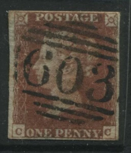 1841 1d CC struck by a Oxford numeral 603, 4 good to large even margins (40) - Picture 1 of 1