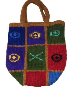 Peruvian Trading Company Boho Knit Bag /Tote Made In Peru Machine Washable - Picture 1 of 6