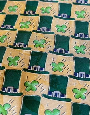 TRAJE DE TRÉBOLES DE LA SUERTE POT OF GOLD CORBATA DE DISEÑADOR ENVÍO GRATUITO Foto 1 de 3