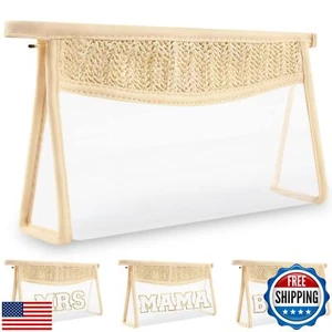 Boho Borsa Trasparente per Trucco Cosmetica Cerniera Pouch Borsetta, Sacchetti da Toeletta Trasparenti Viaggio - Foto 1 di 5