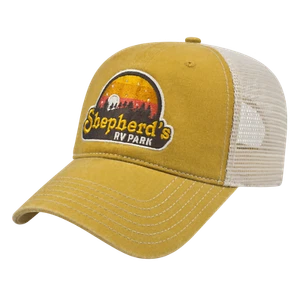 Casa rodante Shepherd's GORRA DE PARQUE AMÉRICA GORRA A PRESIÓN MALLA DE ALGODÓN SOMBRERO DE BÉISBOL CAMIONERO ¡NUEVO! - Imagen 1 de 4