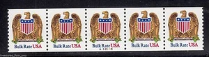 USA #2602 Eagle & Shield PL# A32333 PNC5 Plate Number Coil Stamp Strip of 5 - Picture 1 of 1