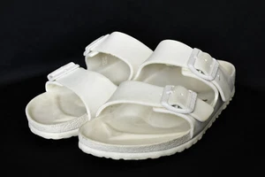 Birkenstock Arizona Essentials Comfort Summer White Slide Sandals Sz 39 US 8 - Picture 1 of 9