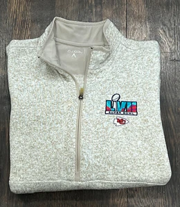 Kansas City Chiefs Super Bowl LVII Better Sweater Fleece Womens Jacket Large - Picture 1 of 10