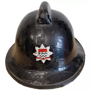 casque pompier anglais soldat du feu caserne London Fire Brigade 1972 vintage - Bild 1 von 20