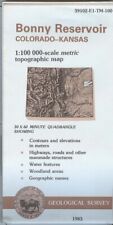 USGS Topographic Map BONNY RESERVOIR Colorado Kansas 1983 39102-E1-TM-100