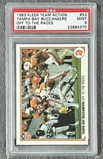 1983 Fleer Team Action #53 TAMPA BAY BUCCANEERS 🏈 PSA 9 🏈 Mint 🏈 FREE SHIP