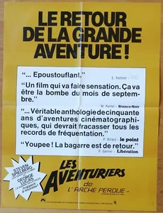 AVENTURIERS DE L'ARCHE PERDUE affiche cinema originale 80x60 '81 harrison ford - Imagen 1 de 1