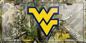 WEST VIRGINIA CAR TRUCK TAG CAMO LICENSE PLATE MOUNTAINEERS METAL SIGN - Picture 1 of 5